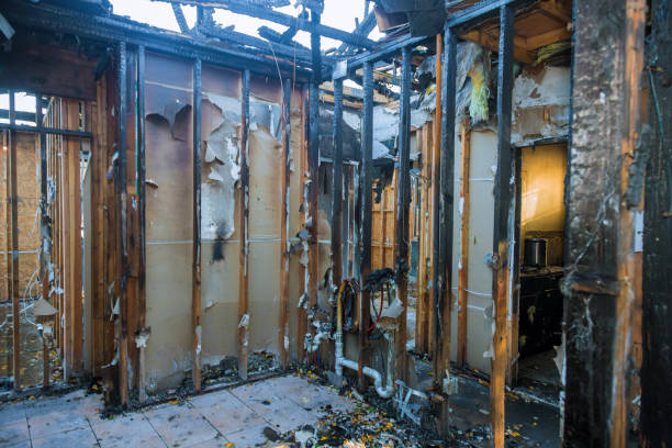 Professional Fire Damage Repair technician working in Parshall, ND
